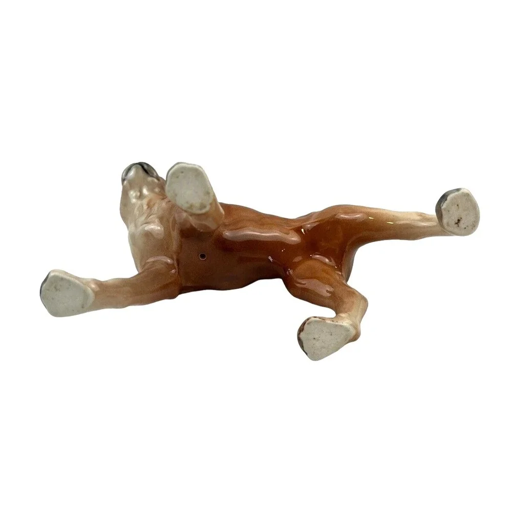 Vintage‎ Ceramic Champion Boxer Female Dog Brown Standing No Markings EUC